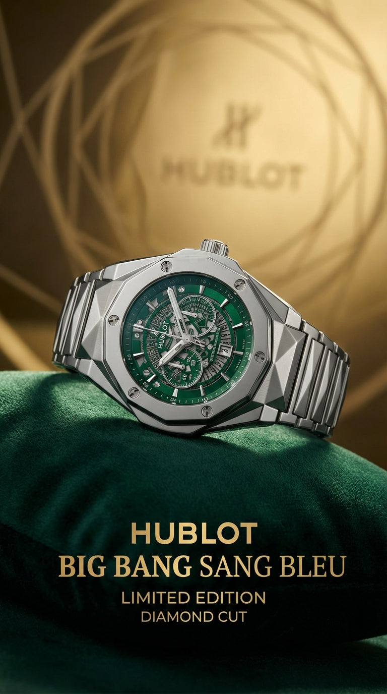 Hublot diamond cut black dial and Gray dial