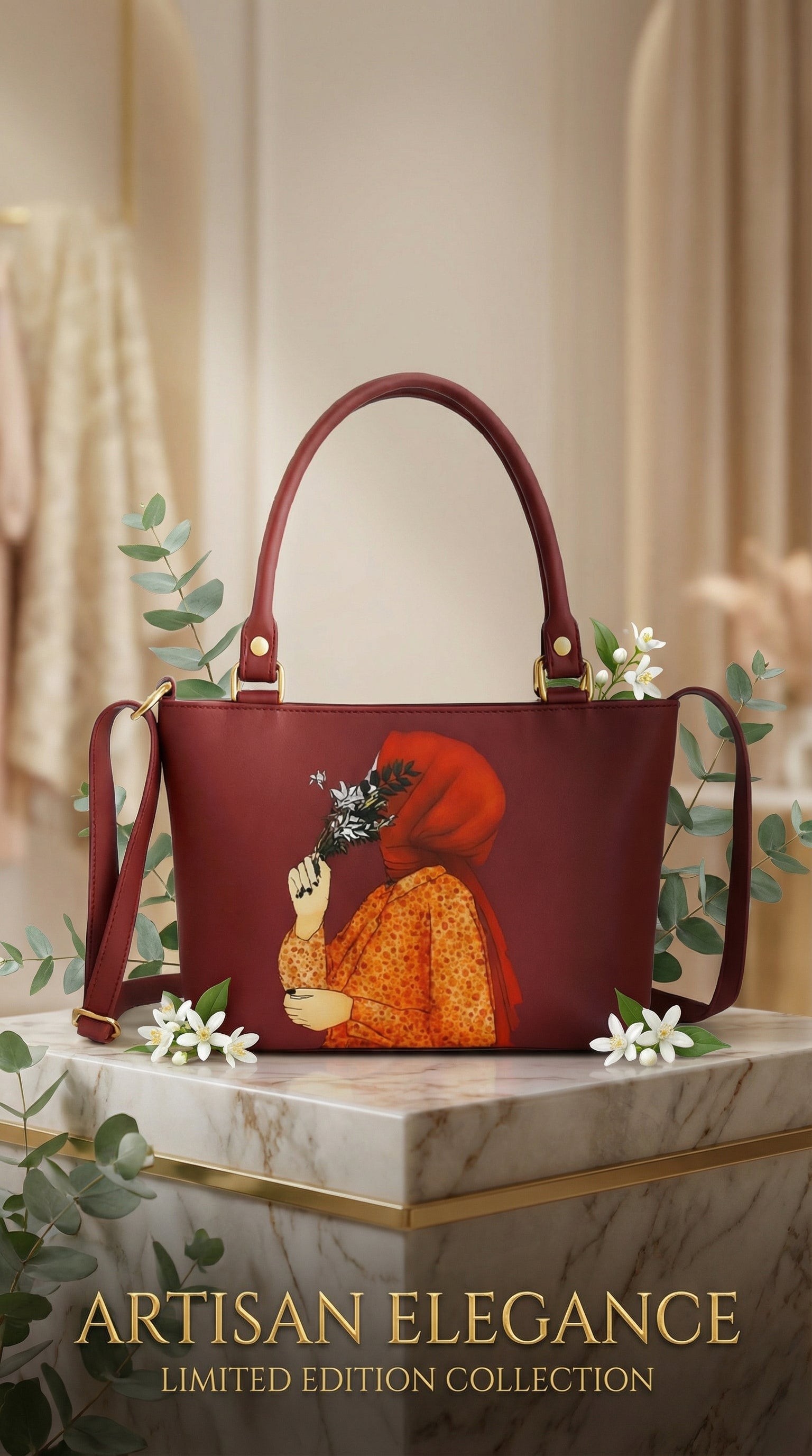 Artisanal Elegance – Limited Edition Hand-Painted Tote