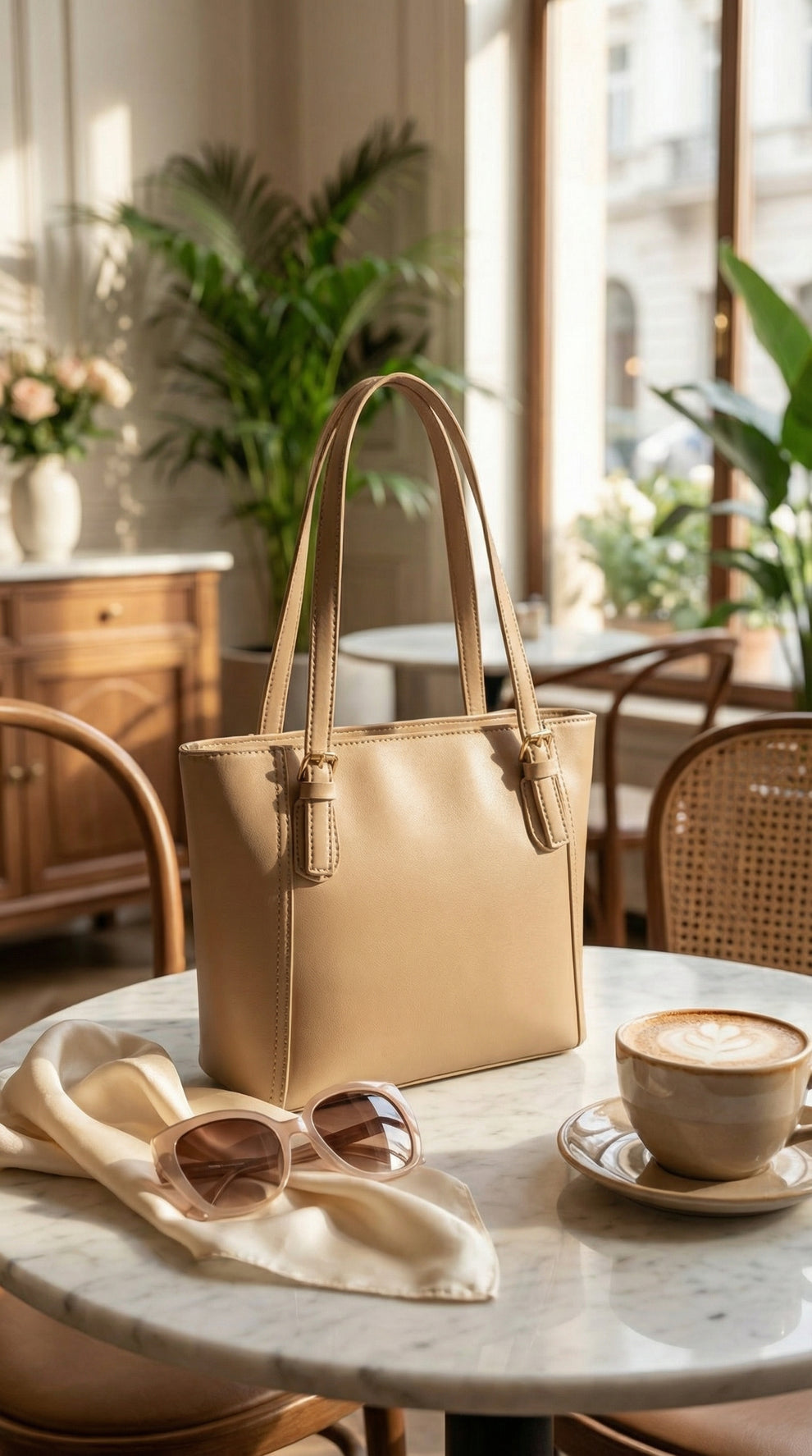 Beige Handbag