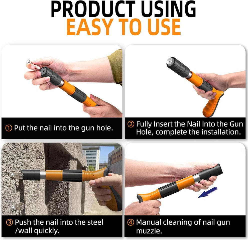 Concrete Nail Machine Kit with Free Nails